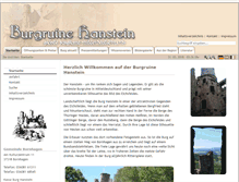 Tablet Screenshot of burgruine-hanstein.de